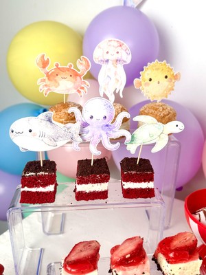 Fluparty Minik Deniz Kızı Cupcake Süsü - Little Mermaid Tatlı Dekoru