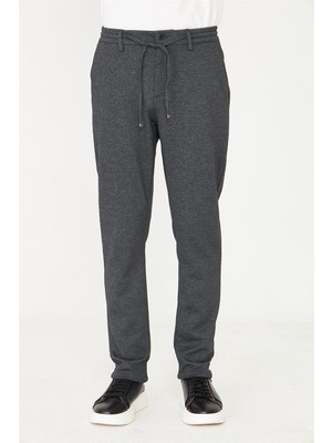 White Stone Antrasit Bağcıklı Rahat Kesim Jogger Pantolon