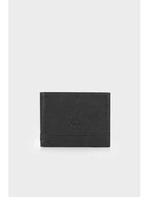 White Stone Siyah Premium Yatay Deri Erkek Cüzdan