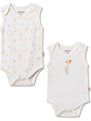 BabyCosy Organic Wear Bebek 2li Askılı Zıbın Body %100 Organik Pamuk - Bebek ve Yenidoğan Serisi - CSY3050