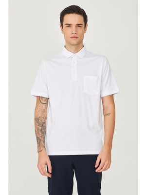 White Stone Beyaz Polo Yaka T-Shirt