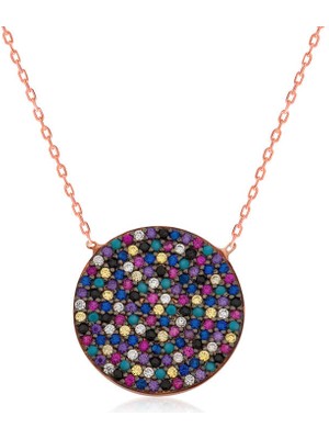 Aya Diamond Gümüş Renkli Taşlı Bayan Kolye