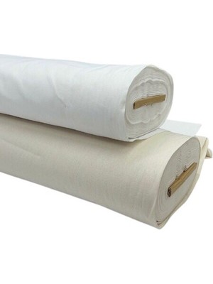 Başcılar 220 cm Eninde Krem- Beyaz Amerikan Bezi – Yorgan Astarı Için Ideal