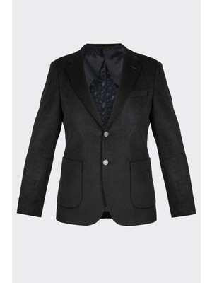 White Stone Siyah Kadife Fitilli Casual Premium Ceket