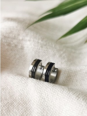 Halley Concept Çelik Halka Erkek Küpe Çift