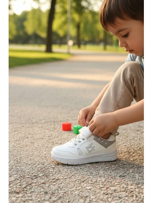 Enoch Delikli Burun Yapılı ve Cırtlı Sportif Çocuk Ayakkabı