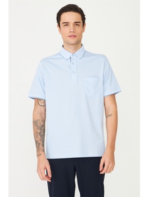 White Stone Mavi Polo Yaka T-Shirt
