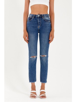 LTB Kadın  Ronna Dar Paça Yüksek Bel Jean Pantolon