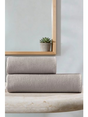 2'li Waffle Dokuma %100 Pamuk Havlu Seti | 70X140 ve 50X90 cm - Premium, Modern, Soft, Hızlı Kuruma
