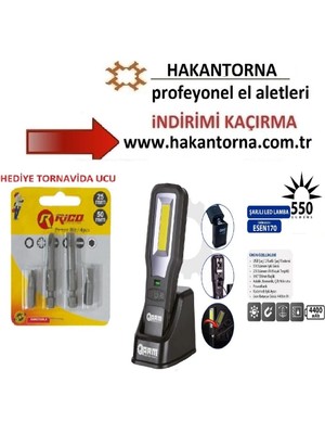 ALWAYSSPEED Ht-Arm Şarjlı LED Lamba Fener Işıldak Kampçı Tamirci Lambası 550 Lümen Ulv Mor Işık ESEN170