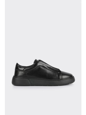 White Stone Siyah %100 Deri Erkek Günlük Ayakkabı