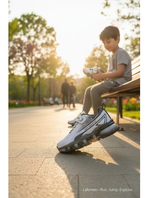 Enoch Gradyan Geçişli ve Şeffaf Hava Tabanlı Çocuk Spor Ayakkabı