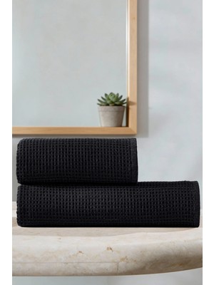 2'li Waffle Dokuma %100 Pamuk Havlu Seti | 70X140 ve 50X90 cm - Premium, Modern, Soft, Hızlı Kuruma
