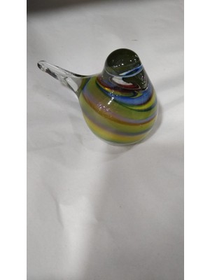 Es Dekor Cam Kuş Yükseklik 8,5cm Uzunluk Kuyruk Dahil 10CM