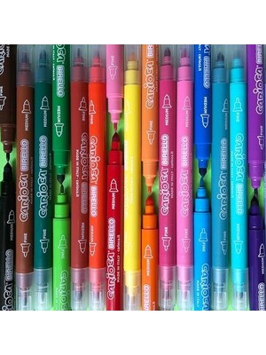 Renklimestore Birello Süper Yıkanabilir Çift Tarafli Keçeli Boya Kalemi 30'lu