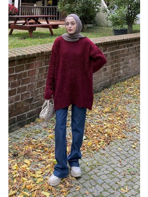 Lamelif Buklet Kazak Bordo