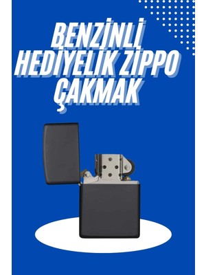 K-Yonlineticaret Doldurulabilir Siyah Benzinli Çakmak Metalik