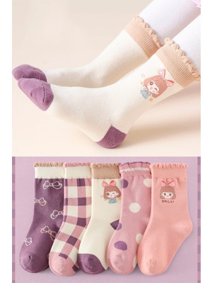 5 Çift Çocuk Karakter Desenli Çorap