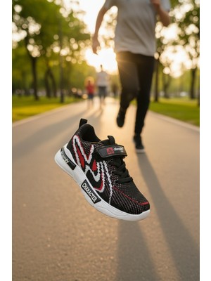 Enoch Hava Kanallı Örgü Dokulu ve Cırtlı Çocuk Spor Ayakkabı