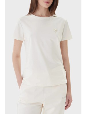 Guess Colette Pamuklu Regular Fit Logolu Bisiklet Yaka T Shirt V4YI09J1314 Bayan T Shirt V4YI09 J1314 G1O6