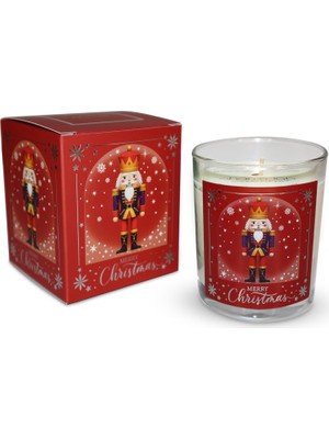Uslucan Alışveriş – Kurşun Asker (Nutcracker) Tasarımlı Mum, Kırmızı Renk Temalı, 135 G Doğal Bio, 40 Saat Yanma Süresi, Cam Kavanoz, Şık Bristol Kutulu, Yılbaşı Koleksiyonu Hazır Hediye