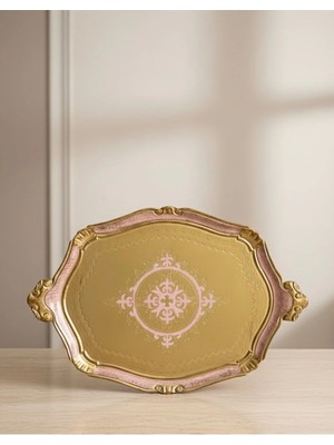 Pescarıssı Oval Italyan Gül Ağacı Tepsi 8 Kişilik