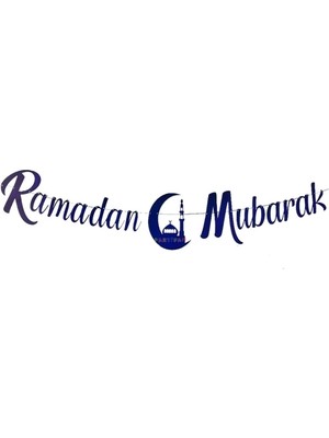 Kaligrafi Ramazan Süsü Lacivert - Ramadan Mubarak