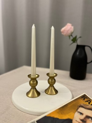 Eskitme Mini Rustik 2'li Şamdan&mumluk Seti