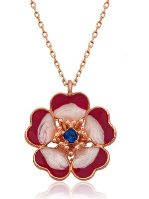 Aya Diamond Gümüş Manolya Çiçeği Bayan Kolye