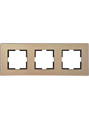 Uslucan Alışveriş Cam Dore Üçlü Çerçeve