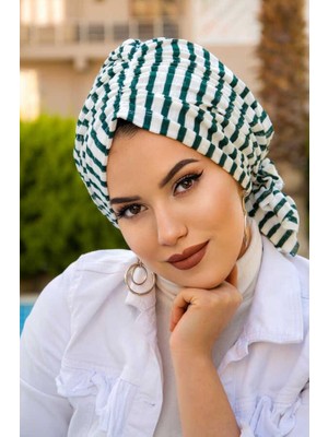 Aişe Tesettür Zümrüt Penye Tokalı Bone