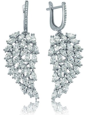 Aya Diamond Gümüş Melek Kanadı Küpe
