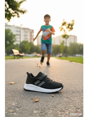 Enoch Hava Kanallı Örgü Dokulu ve Cırtlı Çocuk Spor Ayakkabı