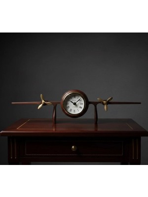 Ahşap&metal Uçak Masa Saati