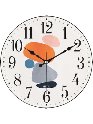 Uslucan Alışveriş 36 cm Gerçek Cam Akar Saniye Sessiz Mekanizma Dekoratif Duvar Saati Nss