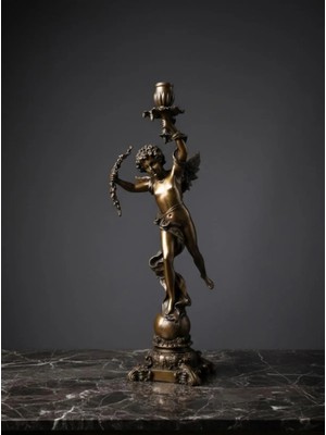 Bronze Eros Dekoratif Biblo 45 cm