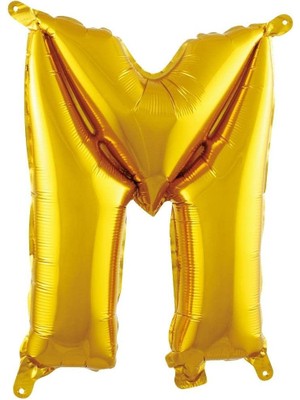 Uslucan Alışveriş M Harfi 16 Inç Renk Folyo Balon 36 cm (Altın)