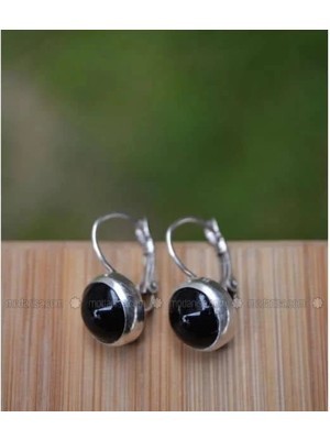 Stoneage Oniks Taşlı Küpe - Siyah