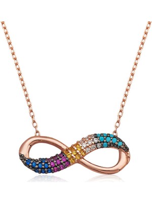 Aya Diamond Gümüş Renkli Sonsuzluk Bayan Kolye