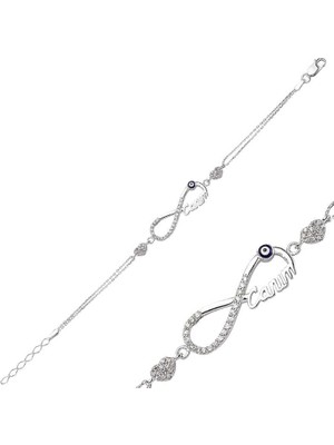 Aya Diamond Gümüş Sonsuzluk Canım Bayan Bileklik