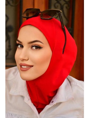 Aişe Tesettür Kırmızı Relax Bone