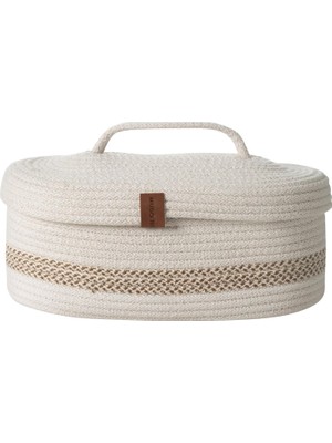 Uslucan Alışveriş Venus Oval Düzenleyici Sepet Bej Ekru 30X13X11