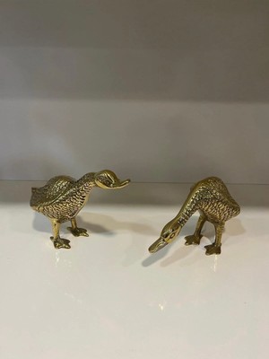 Stilars Dekoratif Pirinç 2'li Ördek 20X10 cm