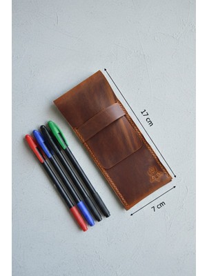 Oh Deer Leather Hakiki Deri Çoklu Kalemlik - Crazy Deri