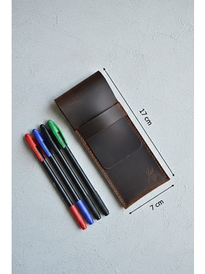 Oh Deer Leather Hakiki Deri Çoklu Kalemlik - Crazy Deri