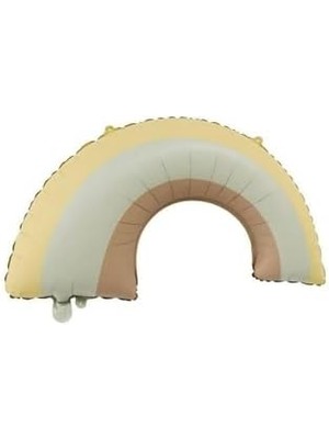 Uslucan Alışveriş Retro Gökkuşağı Folyo Balon Büyük Boy Sarı