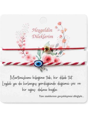Marteniçka Bıleklık 2 Lı Yan Kalp Nazar Boncuklu