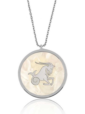 Aya Diamond Gümüş Oğlak Burcu Bayan Kolye