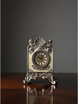 Altın Varak Dekoratif Masa Saati 32*24 cm