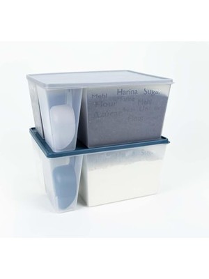 Uslucan Alışveriş Un ve Şeker Kabı(Ölçü Kaşıklı)